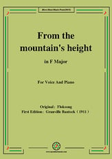 From the mountains height (Hoch vom Dachstein),in F Major Vocal Solo & Collections sheet music cover